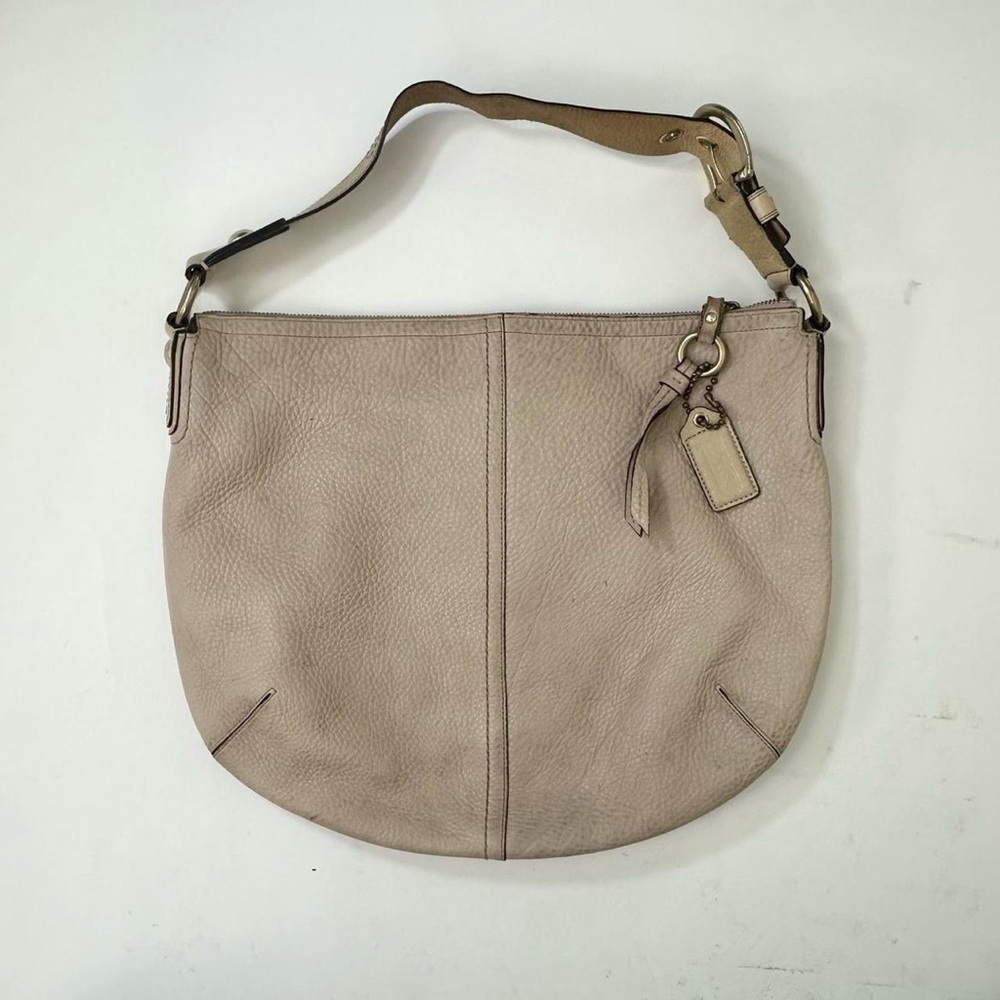 Y2k Coach Legacy Cream Pebbled Leather Shoulder Bag
